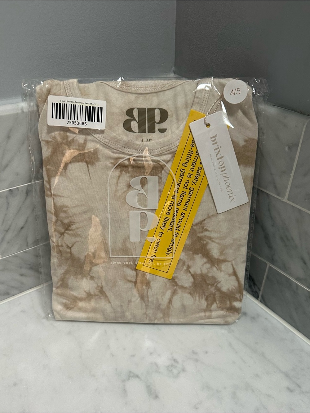 Brixton Phoenix  Kids Tie-Dye Beige Pajama Set - 4/5